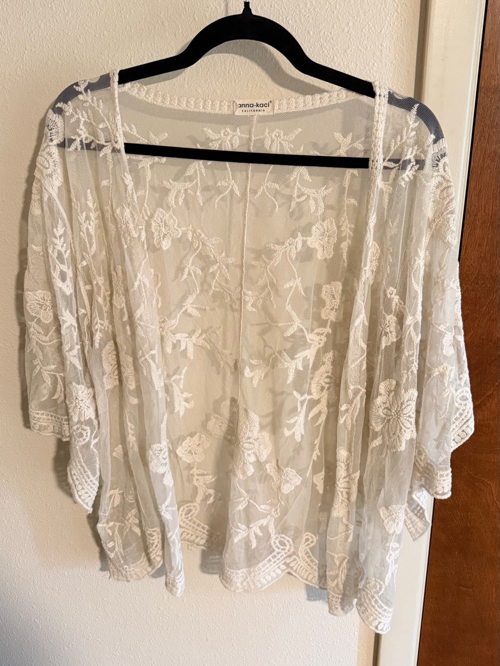 White Lace Kimono Cover-Up